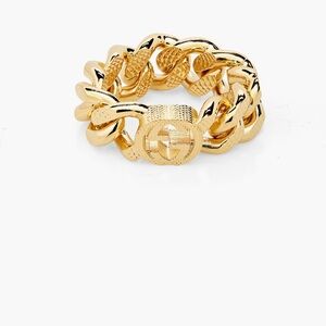 Gucci Interlocking G Gourmette Chain Link Ring